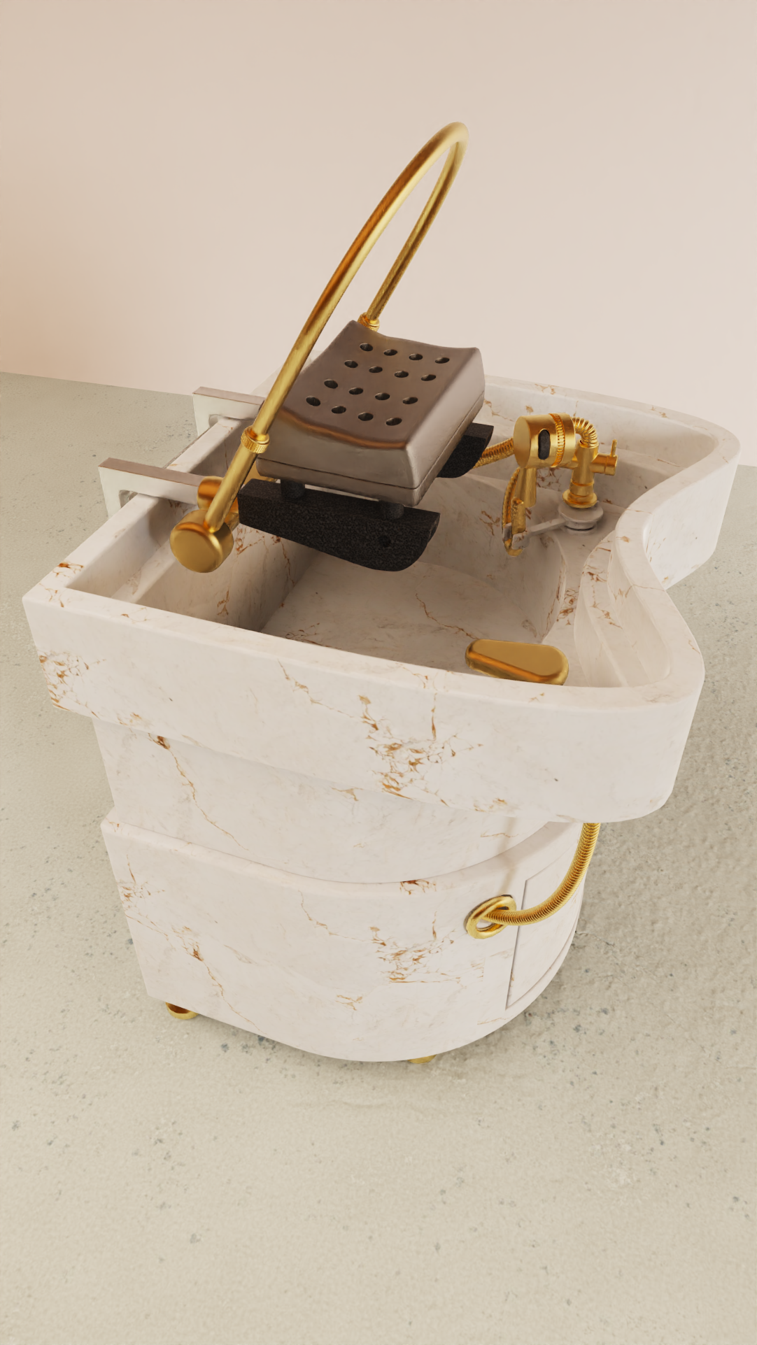 Portable Japanese Headspa White marble
